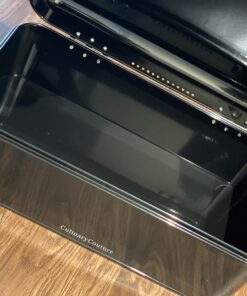 Culinary Couture Extra Large Black Bread Box for Kitchen Countertop - Holds 2 Bread Loaves! - 16.5" x 9" x 6.5" - Stainless Steel Vintage Bread Boxes for Kitchen Counters - Bonus Recipe EBook 35 B1JAPwS53S