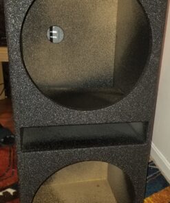 QPower Q Bomb Series 15 Inch Ported Car Subwoofer Sub Box Enclosure with Dual Vented Chamber Design and Black Bed Rhino Liner Spray Finish, Black 24 B1JD5Kc3vaS