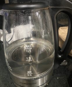 Hamilton Beach 1.7 L Glass Electric Kettle for Tea and Water, Cordless, LED Indicator, Auto-Shutoff and Boil-Dry Protection, Brushed Metal (40865), Clear Glass Kettle - Discontinued 26 B1JF6X3NT9S 1