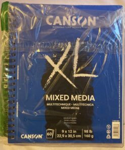 Canson 100510927 XL Series Mix Paper Pad, 98 Pound, 9 x 12 Inch, 60 Sheets, 1-Pack 9x12 Mixed Media Side Wire 39 B1Jhd5ey6DS