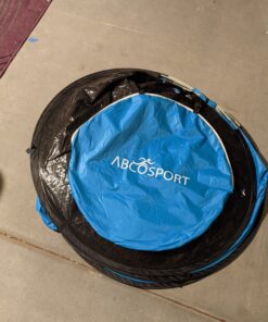 Abco Small Pop Up Tent and Automatic Instant Portable Cabana Beach Small Tent - 2 Person Pop Up Tent - 2 Doors Emergency Tent - Water-Resistant, UV Protection Sun Shelter with Carrying Bag (Sky Blue) 48 B1K B3lCWIS