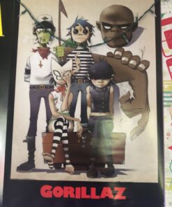 Music - Alternative Rock Posters: Gorillaz - All Here - 35.7'x23.8',Living Room 26 B1KFER3nyS