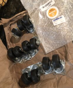 MegaDeal 12 Pack 2" Swivel Caster Wheels Rubber Base with Top Plate & Bearing Heavy Duty 12 Pack - No Brake Black 18 B1KPySIVzMS