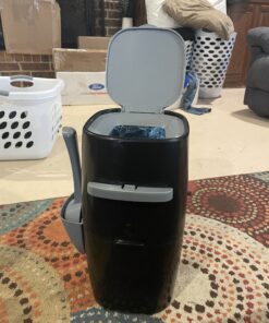 Litter Genie Plus Pail (Black) | Cat Litter Waste Disposal System for Odor Control | Includes 1 Square Refill Bag 48 B1KX88AbR2S