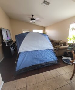 Pacific Pass 2/4/6 Person Family Dome Tent with Removable Rain Fly, Easy Setup for Camp Outdoor Navy Blue 4 Person 39 B1KudlFeyYS