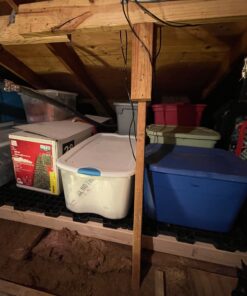 USA SEALING Attic Dek Flooring Storage System, Walking Deck Pallet Boards for Attic, Easy Installation Floor System for Garage, Roof and More, 4 Panels Included - Black 4pk - Universal 27 B1LR8781jFS