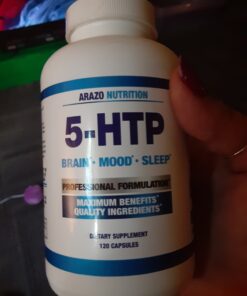 Arazo Nutrition 5-HTP 200 MG Plus Calcium for Mood, Sleep – Supports Calm and Relaxed Mood – 99% High Purity – 120 Capsules 30 B1LZJQEbcaS