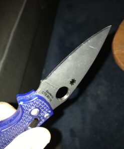 Spyderco Manix 2 Lightweight Signature Knife with 3.37" CTS BD1 Steel Blade and Translucent Blue FRCP Handle - PlainEdge - C101PBL2 44 B1LmFuO0r2S