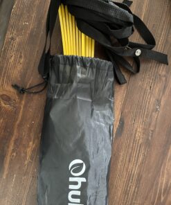 Ohuhu Agility Ladder Speed Training Set 12 Rung 20ft Exercise Ladders with Ground Stakes for Soccer Football Boxing Footwork Sports Fitness Training Ladder with Carry Bag Yellow 28 B1M4rJa fQS