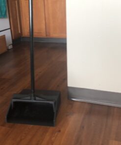 Carlisle FoodService Products Duo-Pan Upright Dust Pan with Serrated Yoke for Home, Restaurants, Kitchen, Lobby, And Office, Plastic, 30 Inches, Black 30 Inches (Pack of 1) 45 B1M73x2zT3S