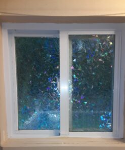 CottonColors Window Privacy Film Decorative Window Clings 3D Window Decals Static Stickers Rainbow Effect No-Adhesive Sliding Door Glass Films UV Blocking for Home, 11.8x78.7 Inch 11.8 by 78.7 In 38 B1MEINRCZ9S