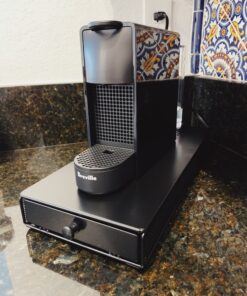 Nifty Small Nespresso Original Line Capsule Drawer – Black, 40 Capsule Pod Pack Holder, Non-Rolling Sliding Drawer, Under Coffee Pot Storage, Home Kitchen Counter Organizer Black Non-Rolling Sliding Drawer 40 Count (Pack of 1) 44 B1MKTup68AS