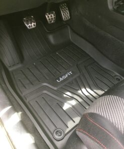 LASFIT Floor Mats Fit for Honda Civic 2016-2021 1st & 2nd Row Set, All Weather TPE Car Liners Black 39 B1MObbzUfgS