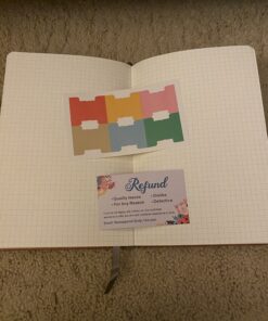 Grid Paper Notebook - Hardcover Classic Notebook with Pen Holder - Thick Premium Paper + Page Dividers Gifts 8.4 x 5.7 In 59 B1Mf2ey 37S