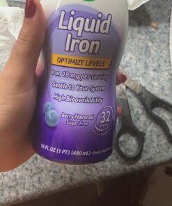 Nature's Way Liquid Iron, Provides Daily Value of Iron, Sugar Free, Berry Flavored, 16 Fl. Oz. 35 B1MsxHHP9RS