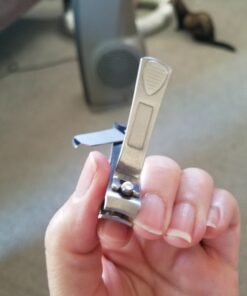 Clyppi Nail Clippers with Swing Out Nail Cleaner/Nail File - Fingernail Clippers / Toe Nail Clippers. Sharp Stainless Steel with Wide Easy Press Lever 41 B1NNPtcaZIS