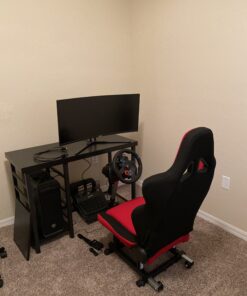 OpenWheeler GEN3 Racing Wheel Simulator Stand Cockpit Red on Black, Video Game Controller, Fits All Logitech G923, G920, Thrustmaster, Fanatec Wheels, Compatible with Xbox One, PS4, PC Platforms. 59 B1Noq4xgr5S