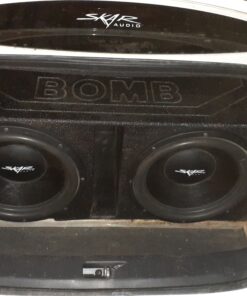 QPower Q Bomb Series 15 Inch Ported Car Subwoofer Sub Box Enclosure with Dual Vented Chamber Design and Black Bed Rhino Liner Spray Finish, Black 23 B1OYwxEvstS