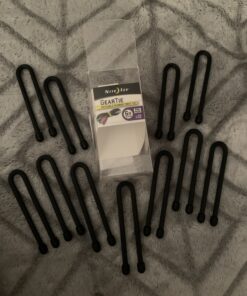 Nite Ize Original Gear Tie, Reusable Rubber Twist Tie, 6-Inch, Black, 12 Count Pro Pack, Made in the USA 6" - 12 Pack 8 B1Om4dGbVRS