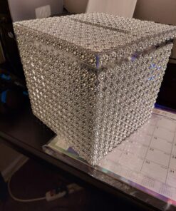 Diamond Flower Shape Mesh Wrap Roll Faux Rhinestone Crystal Ribbon 4" x 10 Yards (30 ft) … (Silver) Silver 24 B1PFubLf62S