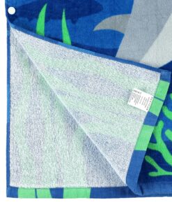 PERYOUN Child 100% Cotton Hooded Towel 24 x 48 inches (BlueShark) Blue 17 B1PFzGiguwS