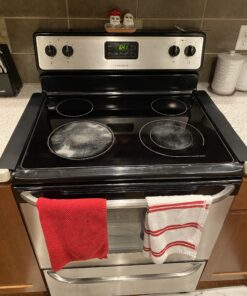 Stove Counter Gap Cover - Flexible Easy Clean Heat Resistant Wide & Long Gap Cap Fillers, Seals Spills Between Appliances, Furniture, Stovetop, Oven, Washer & Dryer, Set of 2 (Black, 21 Inches) 21'', Black 41 B1Q1dVp2DvS