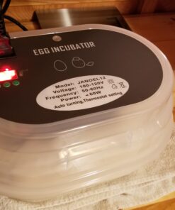 HBlife Digital Egg Incubator for Hatching 9-12 Chicken, Quail and Duck Eggs, with Fully Automatic Egg Turning and Temperature Display, Hatcher for Turkeys, Birds, Parrots and Poultry 54 B1QBSZGfqES