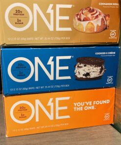 ONE Protein Bars, Cinnamon Roll, Gluten Free Protein Bars with 20g Protein and Only 1g Sugar, Guilt-Free Snacking for High Protein Diets, 2.12 oz (12 Count) 33 B1QOnyk HeS 1