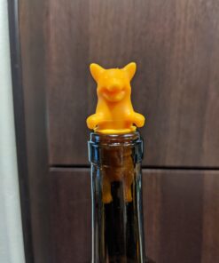 TrueZoo Corki Bottle Stopper, Corgi Animal Cork, Novelty Wine Stopper, Silicone, Set of 1, Orange 22 B1QX2h7w26S