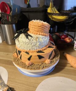 MASSUGAR Springform Cake Pan Set of 3 - Nonstick Leakproof Round Cheesecake Pan with Removable Bottom, Circle 3 Tiered 4" 7" 9 inch Spring form Pans for Baking with 50 Pcs Parchment Paper Liners Black 4-7-9 Inches 33 B1QjPVMgYES