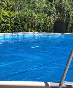 INTEX 28014E Solar Pool Cover: For 16ft Round Easy Set and Metal Frame Pools – Insulates Pool Water – Reduces Water Evaporation – Keeps Debris Out – Reduces Chemical Consumption 16 ft 27 B1Ra2diX8VS