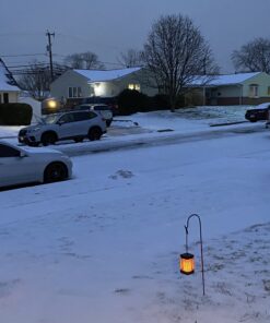 EOYIZW Solar Outdoor Lights 2 Pack- 99 LEDs Solar Lantern Flickering Flame Lights for Garden Decor- IP65 Waterproof Solar Garden Lights Decor for Halloween Patio Garden Yard Porch Yellow Flame 2 PCS 32 B1Rs1Jd0MS