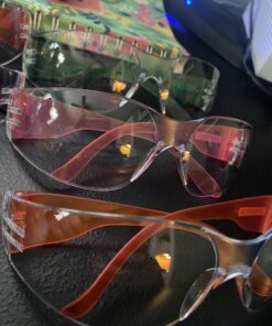 JORESTECH Eyewear Protective Safety Glasses, Polycarbonate Impact Resistant Lens Pack of 12 (Multi-Colors) Pink, Red, Yellow, Orange, Purple, Green 22 B1Su5RRiRlS