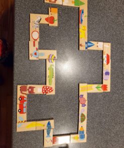 GracesDawn 28 Pcs of Educational Wooden Toy Domino Animal Puzzles Kids Game Gift 16 B1T1N6qAdfS