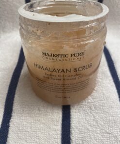 MAJESTIC PURE Himalayan Salt Body Scrub with Lychee Oil, Exfoliating Salt Scrub to Exfoliate & Moisturize Skin, Deep Cleansing - 10 oz 10 Fl Oz (Pack of 1) 33 B1T94s1hJkS