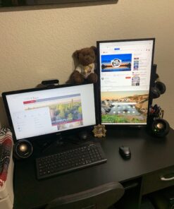 WALI Single Monitor Mount, Single Monitor Arm Desk Mount,Desk Monitor Stand, Holds Screen Up to 27inch, 22lbs, Adjustable Mount with C-CLAMP Designed for Home Office Application(M001), Black 16 inch Tall 40 B1TPnFwoyS