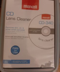 Maxell – Pro 190048 CD-340 Laser Lens Cleaner - Safe & Effective CD Player & Game Station Compact Disc Cleaner - Microfiber Brushes Eliminates Static & Dust - Easy to Use with No Chemicals 28 B1USIJXaanS