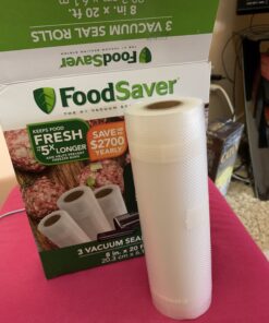 FoodSaver Vacuum Sealer Bags, Rolls for Custom Fit Airtight Food Storage and Sous Vide, 8" x 20' (Pack of 3) 3 rolls (Pack of 1) 3-Pack Seal Roll 18 B1Ujdru7yRS