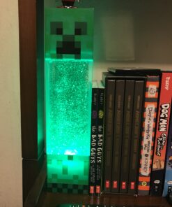 Minecraft Creeper Glitter Motion Light | 12-Inch LED Mood Light Battery Lamp 20 B1W11QCiuES