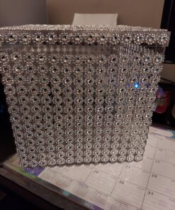 Diamond Flower Shape Mesh Wrap Roll Faux Rhinestone Crystal Ribbon 4" x 10 Yards (30 ft) … (Silver) Silver 25 B1WJRSgm aS