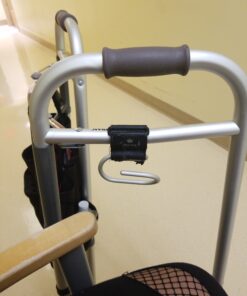 Think King Jumbo Swirly Hook for Strollers/Walkers, Brushed Aluminum/Black 25 B1WUEvONafS