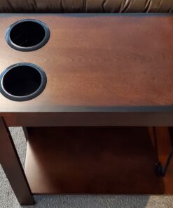 Crown Mark Pierce Chairside Table, Espresso 40 B1WXWq27rQS