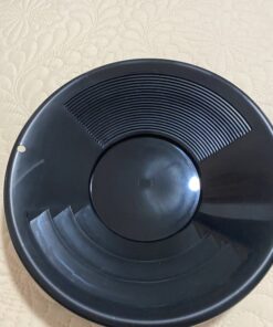 SE 12 Inch Gold Panning Pan - Dual Riffles for Easier Mining and Prospecting, Black 12" 18 B1Wrlz0qp9S