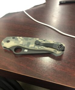 Spyderco Para Military 2 Signature Camo Knife with 3.42" CPM S30V Black Steel Blade and Durable G-10 Handle - PlainEdge - C81GPCMOBK2 50 B1XA3vnL9BS