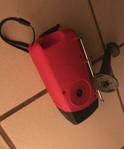 iRonsnow Solar Emergency Hand Crank Weather Radio, Portable Self Powered NOAA AM/FM Radios with SOS Alarm LED Flashlight 2000mAh Power Bank Smart Phone USB Charger for Camping (Red) 51 B1XInIqskaS