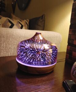Porseme 500ml Essential Oil Diffuser 3D Glass Aromatherapy Ultrasonic Humidifier - Auto Shut-Off, Timer Setting, BPA Free for Home Hotel Yoga SPA Gift F2-500ml Rose Gold Giant 42 B1XPPfGKWES