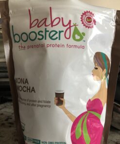 Baby Booster Chocolate Mocha Prenatal Vitamin Supplement and Protein Shake, Caffeine Free, All Natural, Vegetarian DHA, High Protein, Methyl Folate, B Vitamins, Great for Morning Sickness, 1 lb 1 Pound (Pack of 1) 20 B1XapdwsOvS