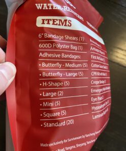 Surviveware Comprehensive Premium First Aid Kit Emergency Medical Kit for Trucks, Cars, Camping, Office and Sports and Outdoor Emergencies - Small 100 Piece Set Regular 59 B1XbA7h6fRS