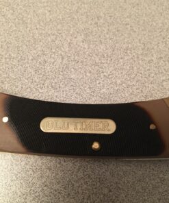 Old Timer 7OT Cave Bear Traditional Lockback Pocket Knife with 3.9in High Carbon Stainless Steel Blade, Sawcut Handles, and Leather Belt Sheath for Hunting, Camping, Whittling, EDC, and Outdoors 36 B1XekVjustS