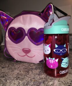CamelBak Eddy Kids Water Bottle Kids Big Bite Valve - Spill Proof - Water Bottle for Kids - BPA-Free Water Bottle Meow 25 B1Xhub01AnS